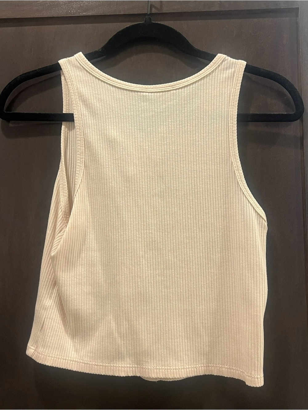 Reformation Cream Ribbed Button Tank - Picture 2 of 4